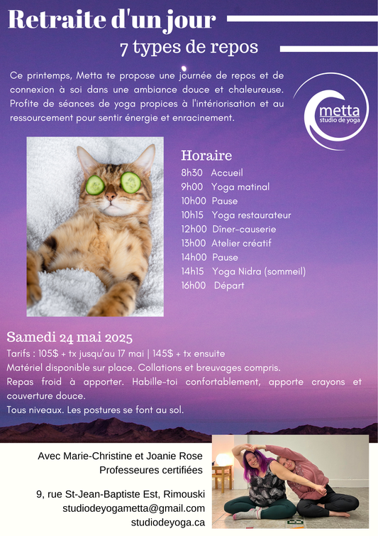 Retraite d'un jour l Été 2025